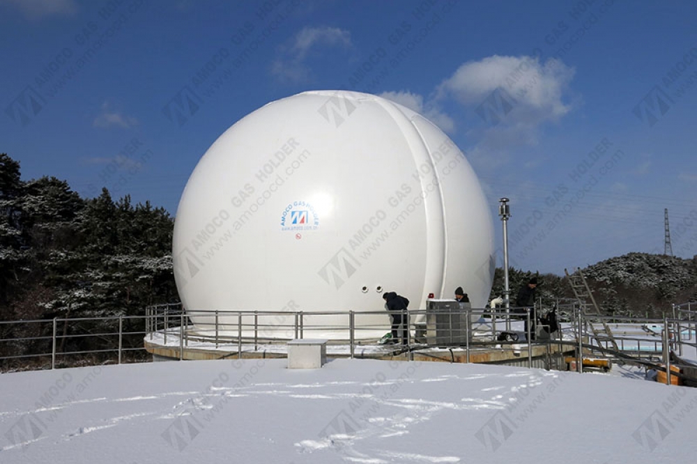 韓國全羅北道高昌郡農(nóng)場儲氣柜