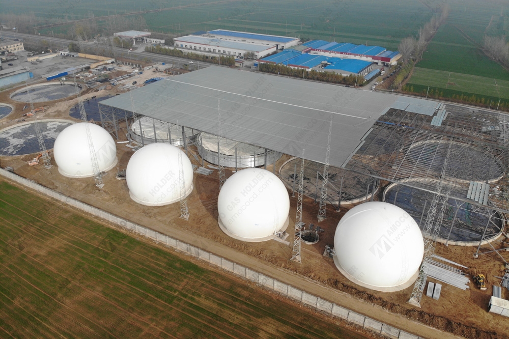山東菏澤畜禽廢棄物綜合利用工程膜氣柜