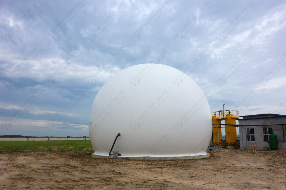 吉林松原市沼氣站雙膜氣柜