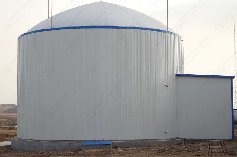 黑龍江雞西市罐頂雙膜氣柜