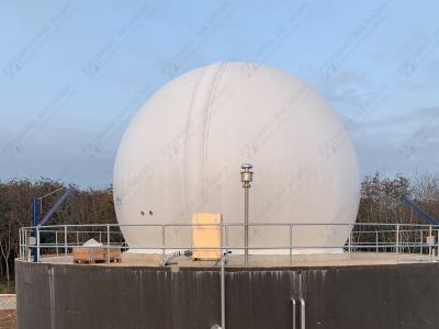 越南平福養(yǎng)豬場膜氣柜安裝完成