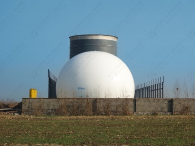 山東棗莊市AMA型膜氣柜安裝完成