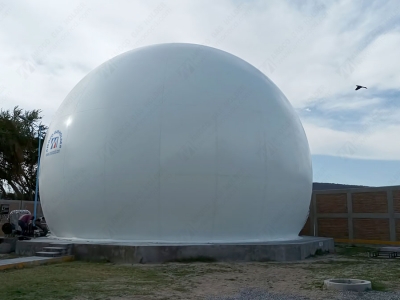 墨西哥AMA型沼氣膜氣柜客戶已由自行安裝完成