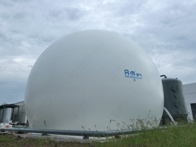 四川瀘州一污水處理廠膜氣柜安裝完成