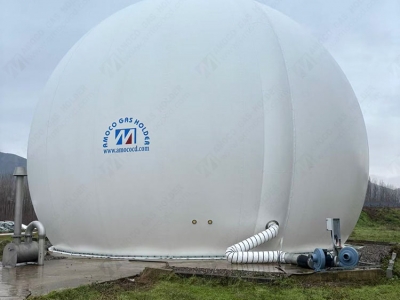 土耳其托卡特省一處污水處理廠的雙膜氣柜安裝完成